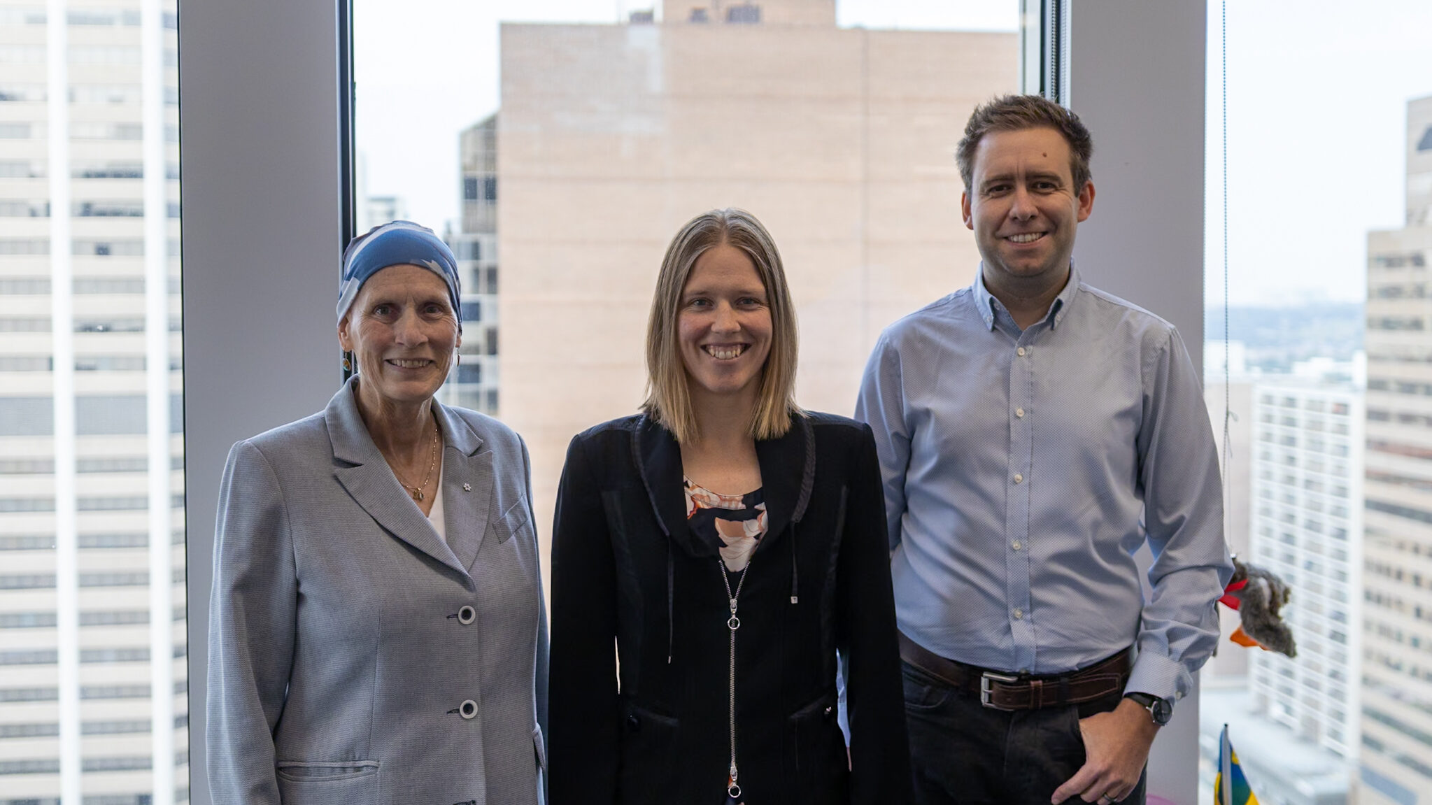 Kim, Sturgess, Brie Nelson, Robert Hough in a team photo