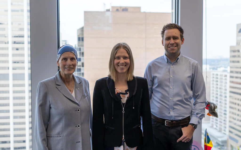 Kim, Sturgess, Brie Nelson, Robert Hough in a team photo